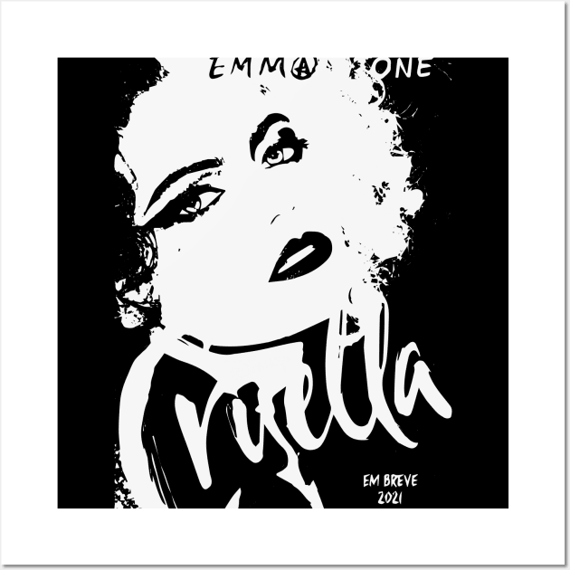 Cruella with Emma Stone Wall Art by Evgenija.S